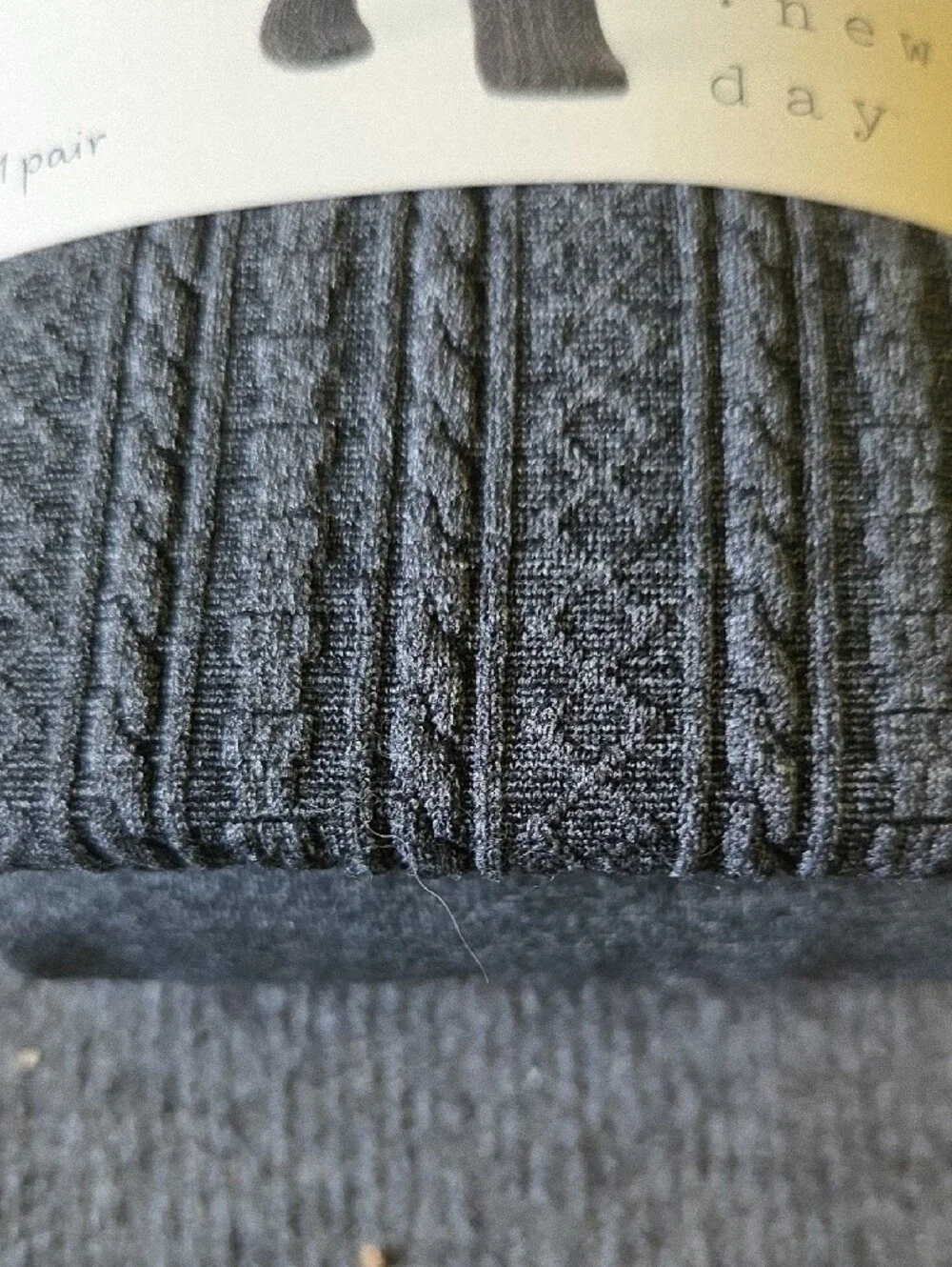 a new day Ribbed Fleece-Lined Tights - Dark Gray. L/XL